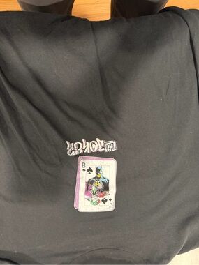 Source Unknown Black Batman Playing Card Graphic Tee